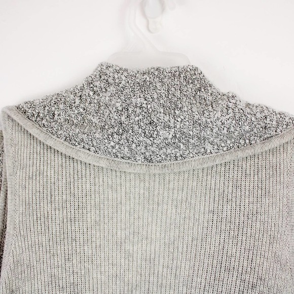 Women's Olivia Sky Heather Vanilla Boucle Wool Blend Vest, Gray, Size Medium - Picture 7 of 11
